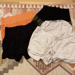 4 maternity shorts